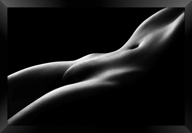 Nude woman bodyscape 35 Framed Print by Johan Swanepoel