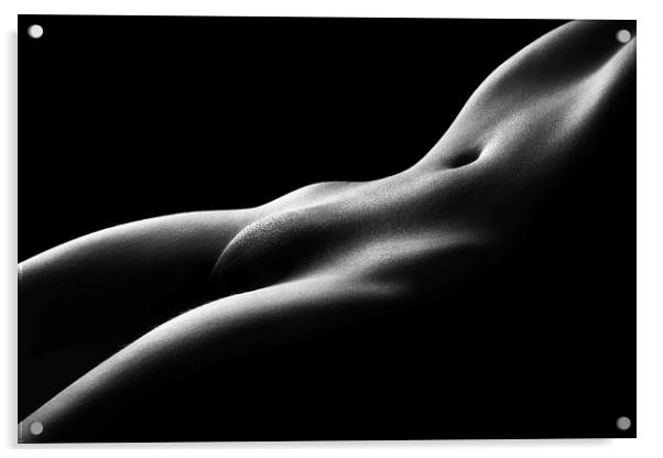 Nude woman bodyscape 35 Acrylic by Johan Swanepoel