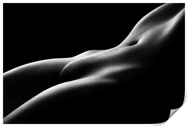 Nude woman bodyscape 35 Print by Johan Swanepoel