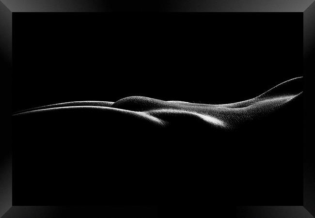 Nude woman bodyscape 37 Framed Print by Johan Swanepoel
