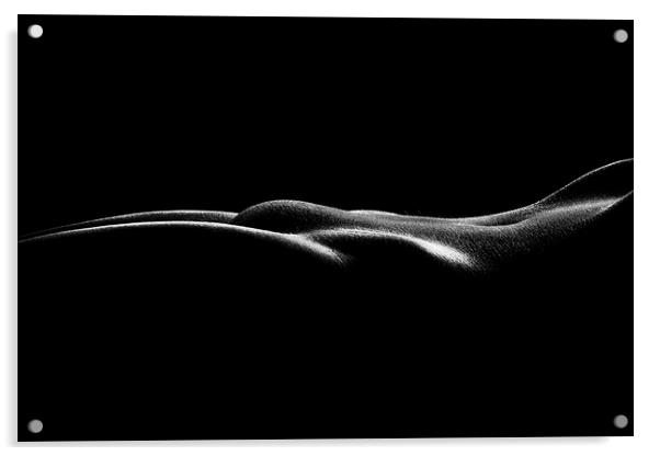 Nude woman bodyscape 37 Acrylic by Johan Swanepoel