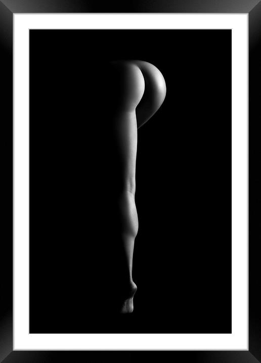 Nude woman bodyscape 38 Framed Mounted Print by Johan Swanepoel