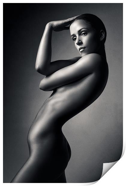 Nude woman fine art 1 Print by Johan Swanepoel