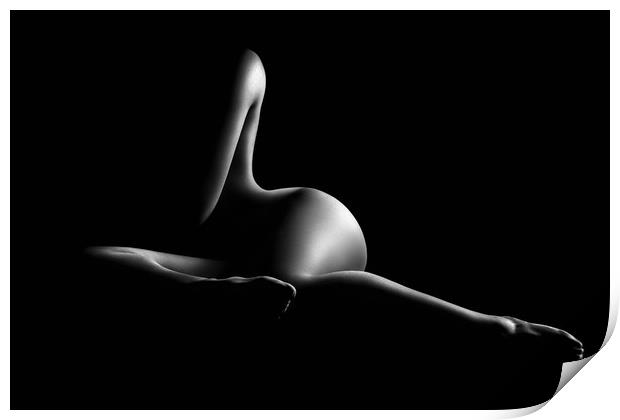 Nude woman bodyscape 40 Print by Johan Swanepoel