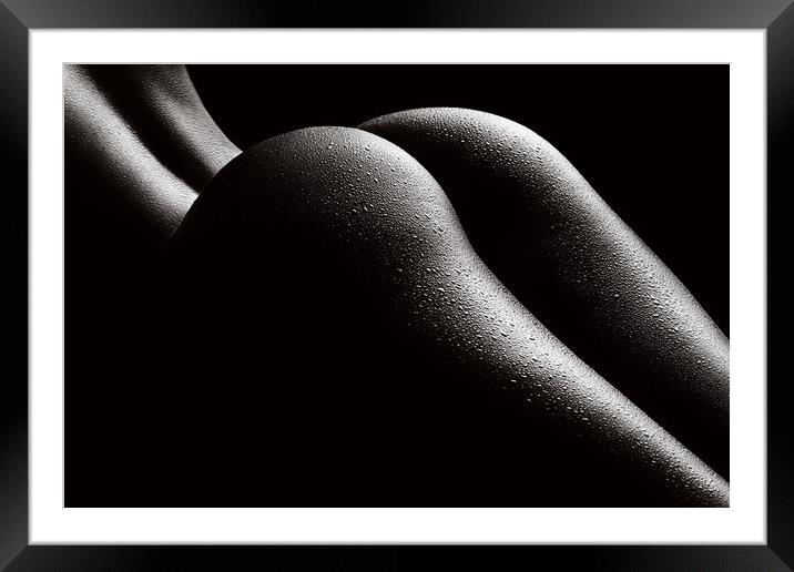 Nude woman bodyscape 43 Framed Mounted Print by Johan Swanepoel