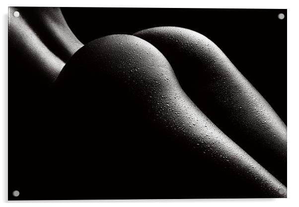 Nude woman bodyscape 43 Acrylic by Johan Swanepoel