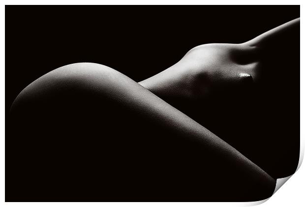 Nude woman bodyscape 44 Print by Johan Swanepoel