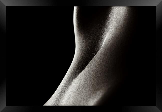 Bodyscape woman's stomach 2 Framed Print by Johan Swanepoel