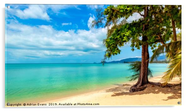 Lipa Noi Beach Thailand Acrylic by Adrian Evans