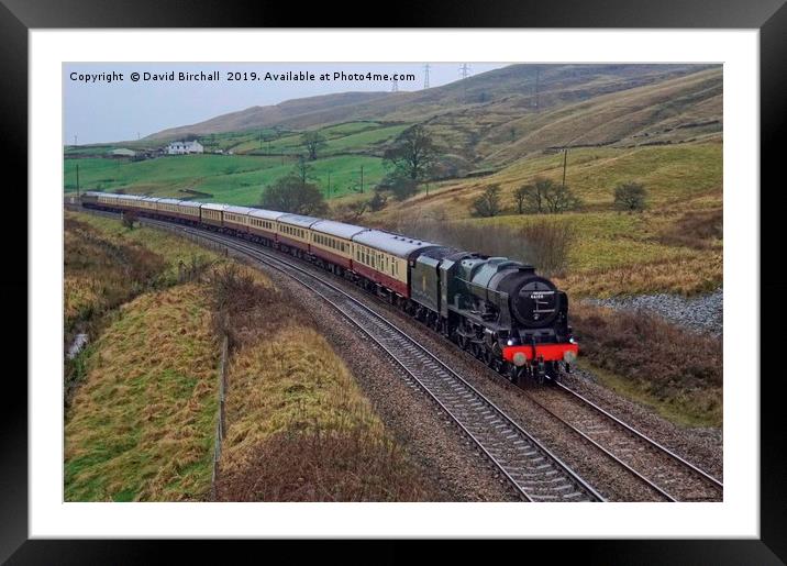 46100 Royal Scot at Copy Pit Framed Mounted Print by David Birchall