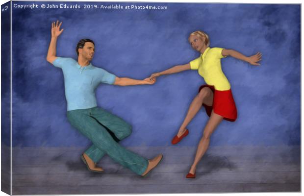 Rhythmic Romance Canvas Print by John Edwards