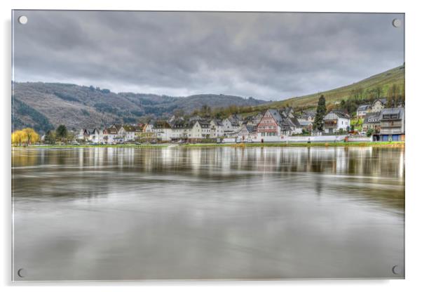 Across the Moselle Acrylic by Valerie Paterson