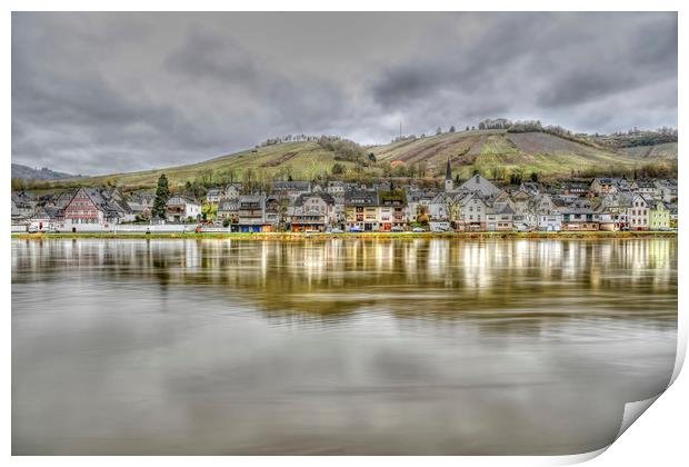 Across the Moselle Print by Valerie Paterson
