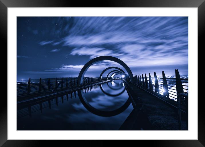 The Falkirk Wheel Canal Framed Mounted Print by Ann McGrath