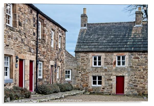 Stone Cottages - Blanchland Northumberland Acrylic by Martyn Arnold