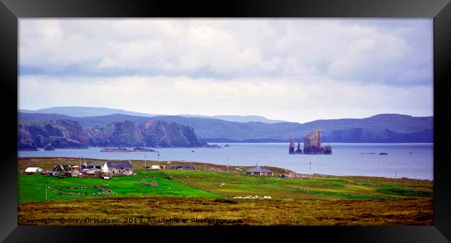 Hillswick Ness and The Drongs Framed Print by Steven Watson