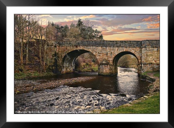 "Blanchland Bridge" Framed Mounted Print by ROS RIDLEY