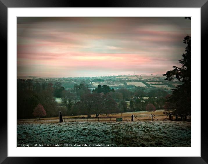 Winter Fields Framed Mounted Print by Heather Goodwin