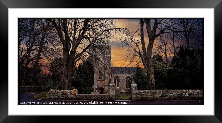 "Evening at St.Mary's Church Blanchland" Framed Mounted Print by ROS RIDLEY