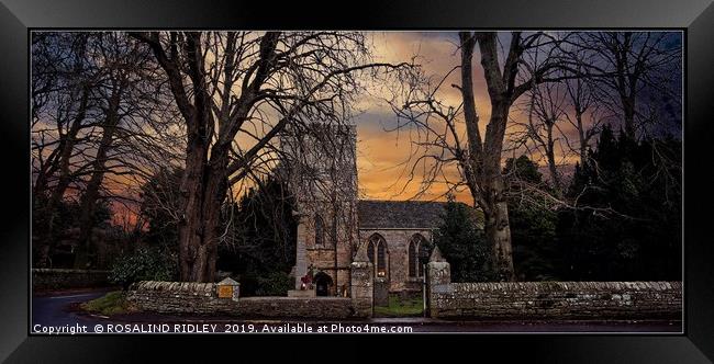 "Evening at St.Mary's Church Blanchland" Framed Print by ROS RIDLEY