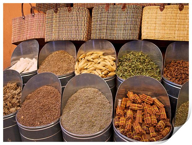 Souk Spices Print by Kate Barley