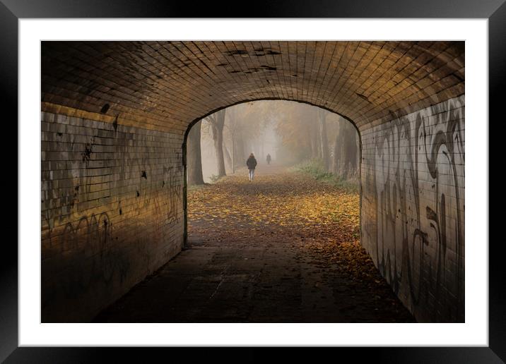 Subway Glow Framed Mounted Print by Heather Athey