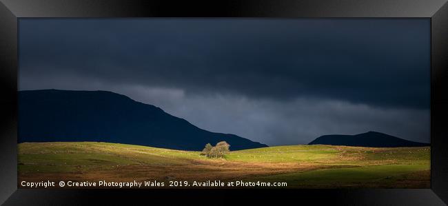 Landscape at Cwmystradllyn, Snowdonia National Par Framed Print by Creative Photography Wales