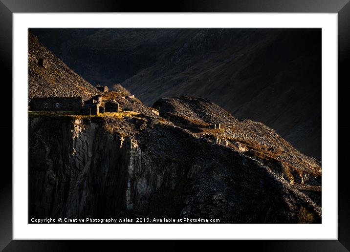 Nant Peris Quarry Landscape view, Snowdonia Framed Mounted Print by Creative Photography Wales