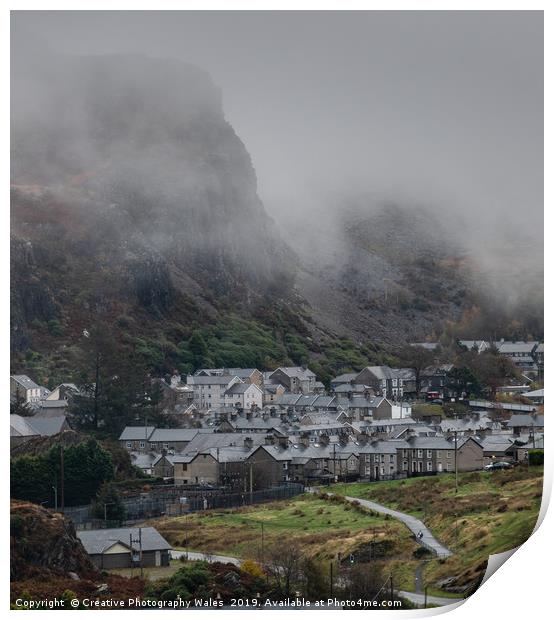 Blaenau Ffestiniog Landscape, Snowdonia National P Print by Creative Photography Wales