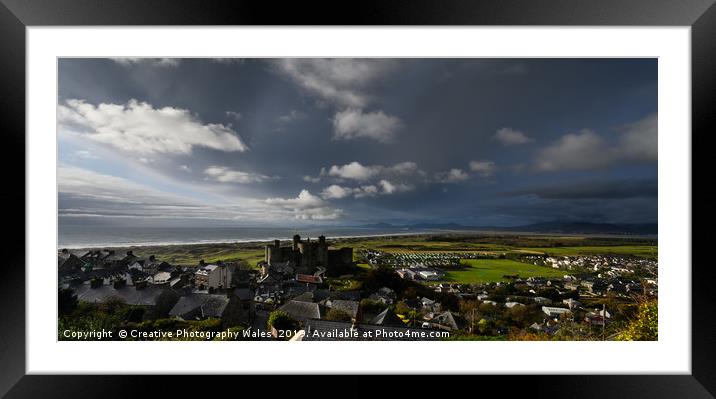 Harlech Castle; Snowdonia National Park Framed Mounted Print by Creative Photography Wales