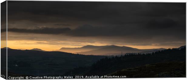 View from Blaenau Ffestiniog, Snowdonia National P Canvas Print by Creative Photography Wales