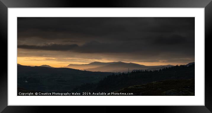 View from Blaenau Ffestiniog, Snowdonia National P Framed Mounted Print by Creative Photography Wales