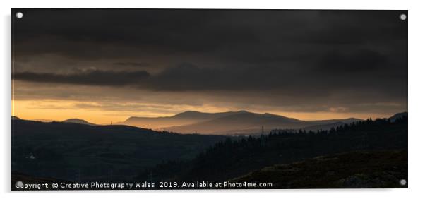 View from Blaenau Ffestiniog, Snowdonia National P Acrylic by Creative Photography Wales