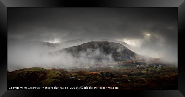 Blaenau Ffestiniog Landscape, Snowdonia National P Framed Print by Creative Photography Wales