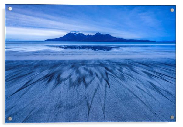 Sand formations on Laig beach Acrylic by John Finney