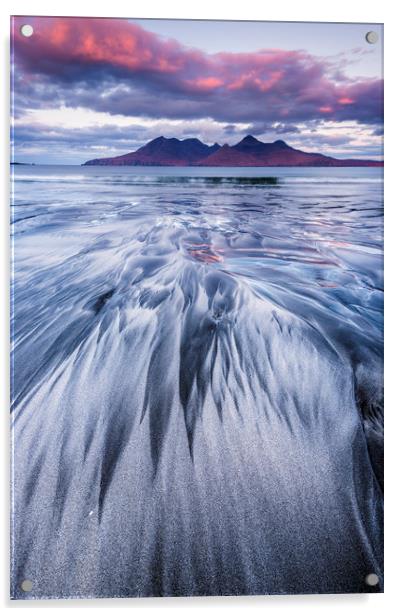 Isle of Rum sunrise Acrylic by John Finney