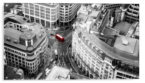 Red Bus of London Acrylic by John Williams