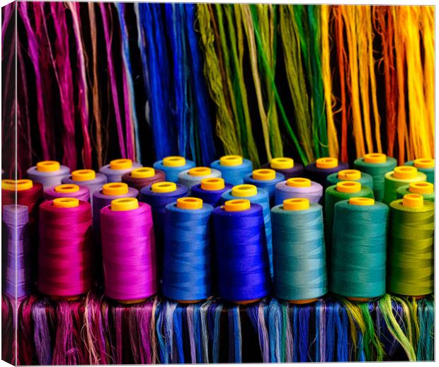 Spools of Colorful Thread Canvas Print by Darryl Brooks