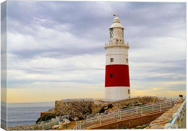Europa Point Lighthouse Canvas Print by Catherine Joll
