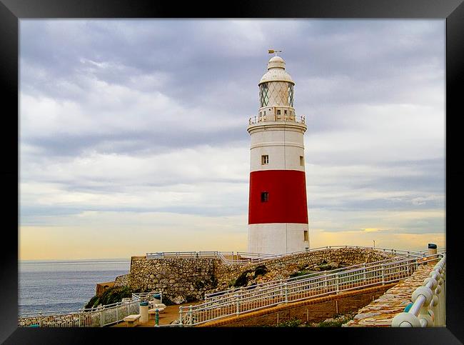 Europa Point Lighthouse Framed Print by Catherine Joll