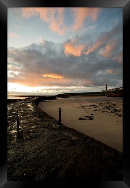 Cullercoats Bay sunrise. Framed Print by Jim Jones