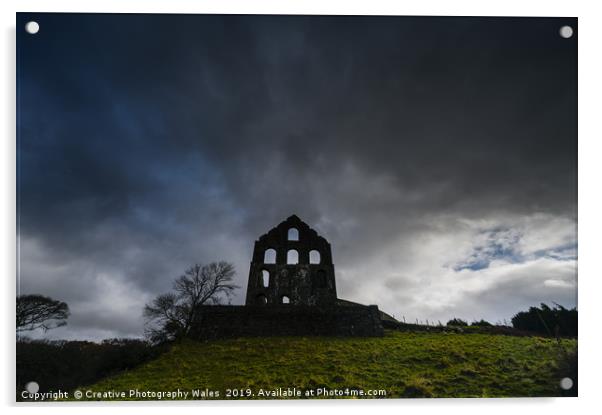 Ynyspandy Slate Mill, Snowdonia National Park Acrylic by Creative Photography Wales