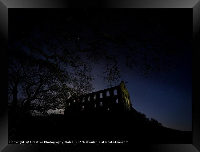 Ynyspandy Slate Mill Night Sky Photography, Snowdo Framed Print by Creative Photography Wales