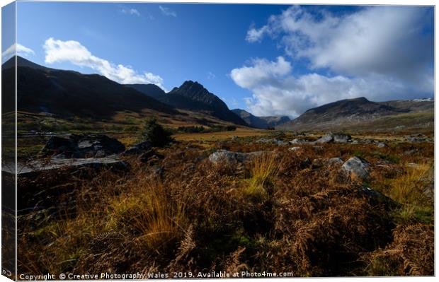 Tryfan Landscape, Snowdonia Canvas Print by Creative Photography Wales