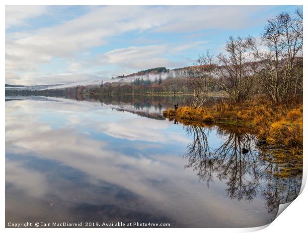 Loch Meiklie After the Rain Print by Iain MacDiarmid