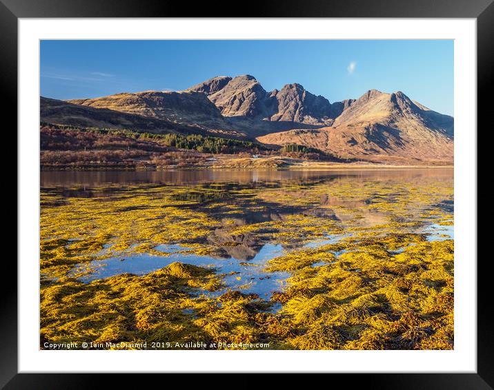 Loch Slapin and Blaven Framed Mounted Print by Iain MacDiarmid