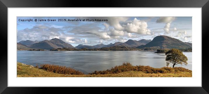 Loch Shieldaig and The Torridon Mountains Framed Mounted Print by Jamie Green