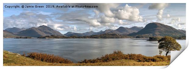 Loch Shieldaig and The Torridon Mountains Print by Jamie Green