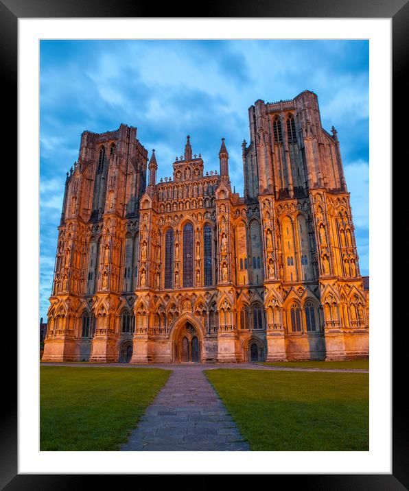 Wells Cathedral in Somerset, UK Framed Mounted Print by Chris Dorney