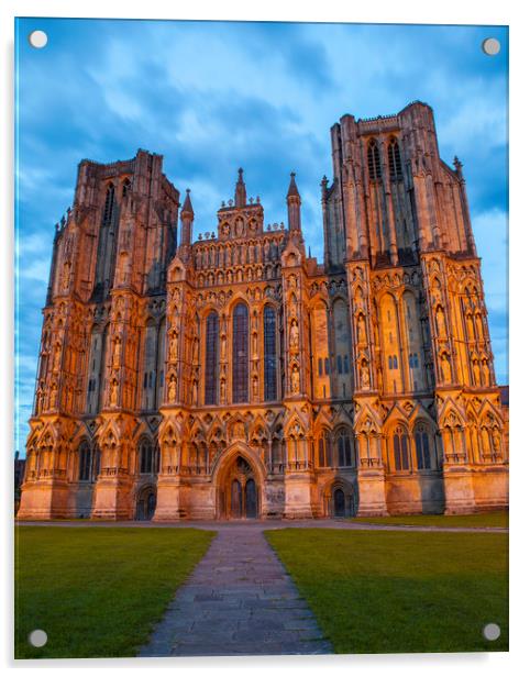 Wells Cathedral in Somerset, UK Acrylic by Chris Dorney